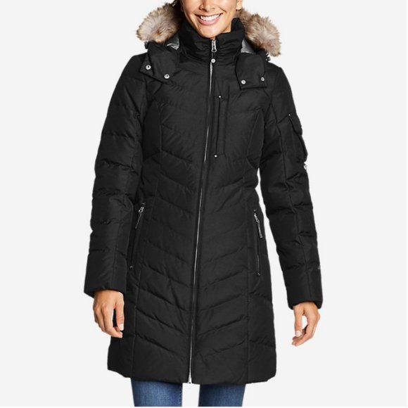 Eddie Bauer Jackets & Blazers - Eddie Bauer Black Sun Valley Down Parka Jacket NWT